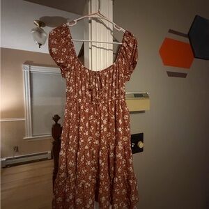 Mine Terracotta Floral Dress